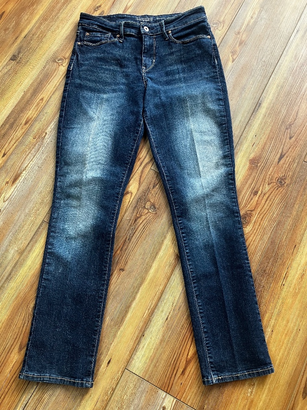 Levi Strauss Signature Modern Slim Med Wash Womens Jeans 30” X 30” Stretch Sz 10